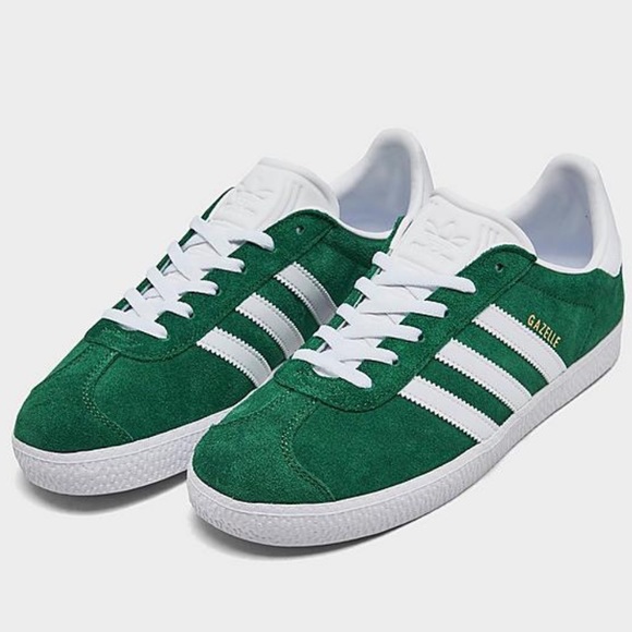 LAST CHANCE! NWT Adidas Originals Gazelle Dark Green/Cloud White - Picture 6 of 8